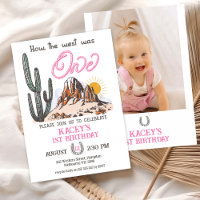 Pink Photo How The West Was One 1st Birthday