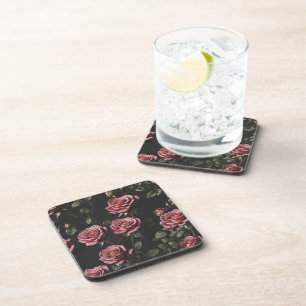Pink photo realistic rose coaster