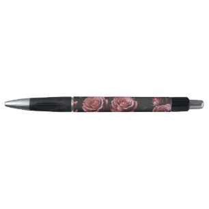 Pink photo realistic rose pen
