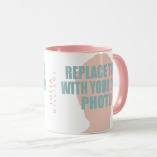 pink photos mug