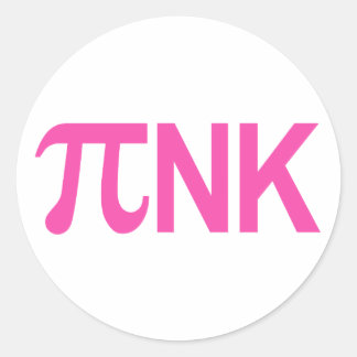 PINK PI NK CLASSIC ROUND STICKER