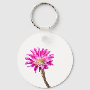 Pink Piazza cactus flower in bloom Keychain