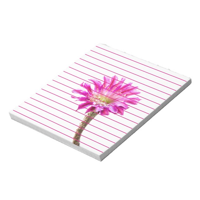 Pink Piazza cactus flower in bloom Notepad (Rotated)