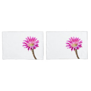 Pink Piazza cactus flower in bloom Pillowcase