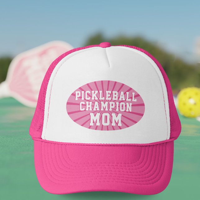 Pink Pickleball Champion Mom Trucker Hat (Pickleball Champion Mom? Here's your hat!)