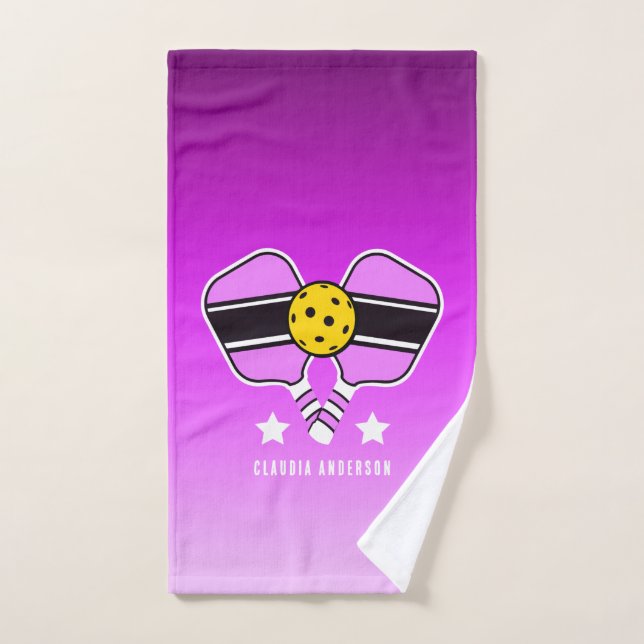  Pink Pickleball Hand Towel (Hand Towel)