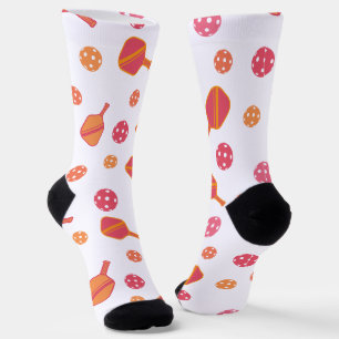 Pink Pickleball Paddles and Balls Socks