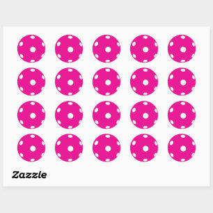 Pink pickleballs classic round  classic round sticker