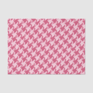 Pink Pied-De-Poule Pattern Custom Background Tissue Paper