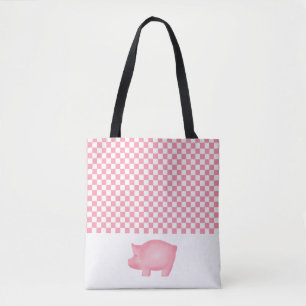 Pink Pig All-Over Print Tote Bag