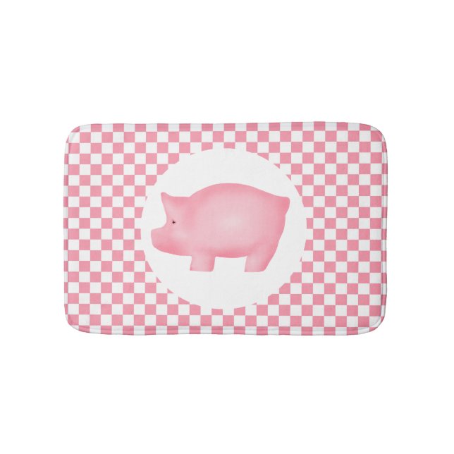 Pink Pig Bath Mat (Front)