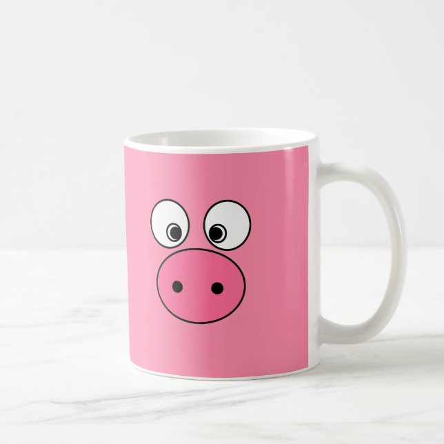 Pink Pig Face and Bum! Coffee Mug (Right)