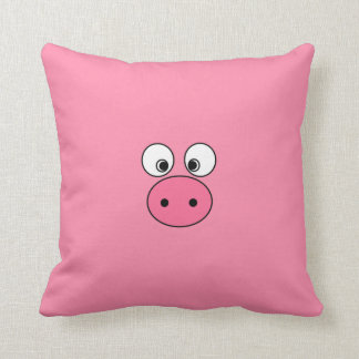 Pink Pig Face and Bum! Throw Pillow