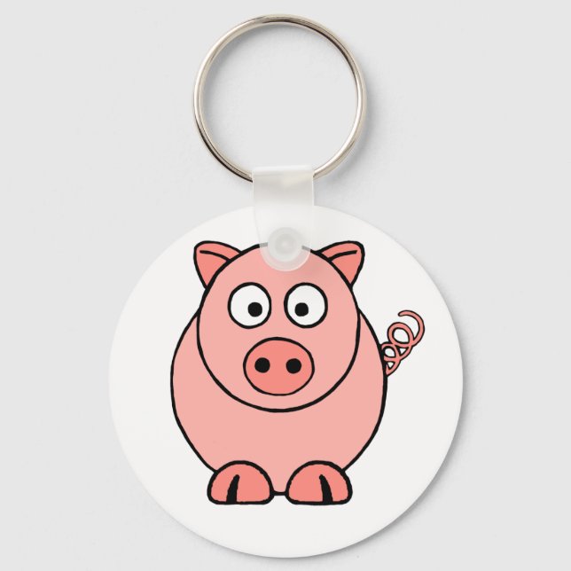 Pink Pig Keychain (Front)