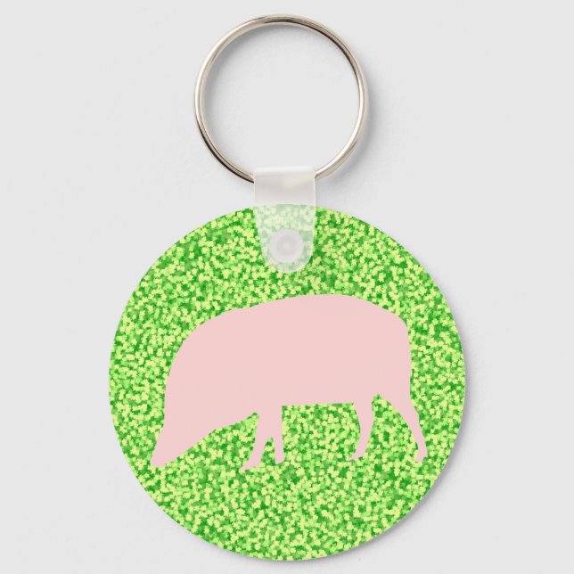 Pink Pig Keychain (Front)