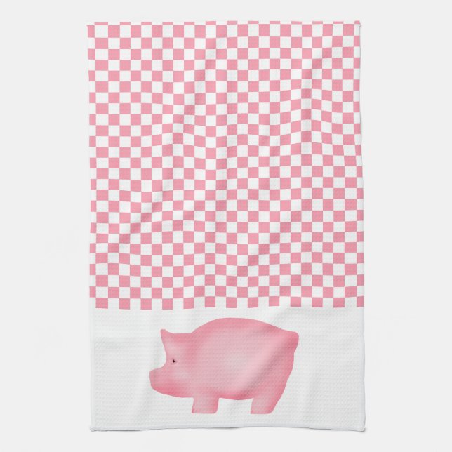 Pink Pig Kitchen Towel (Vertical)