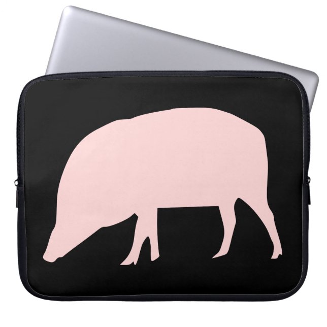 Pink Pig Laptop Bag (Front)