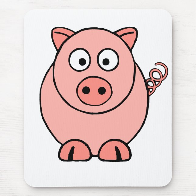Pink Pig Mouse Pad (Front)