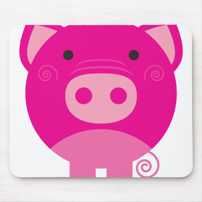 Pink Pig Mouse Pad (Front)