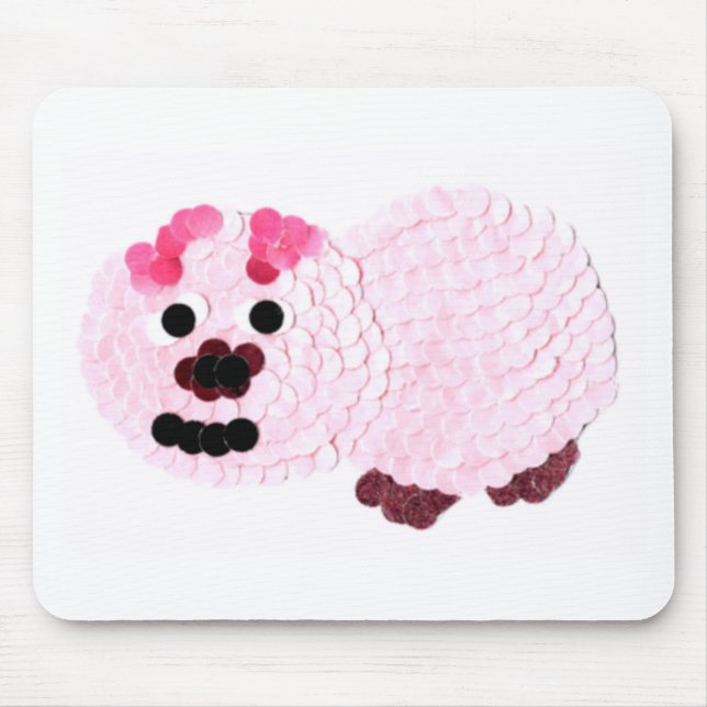 Pink Pig Mouse Pad (Front)