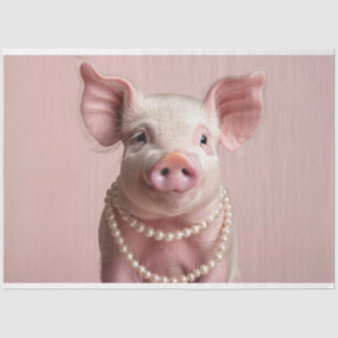Pink Pig Pearlina Pinkette Decoupage Tissue Paper