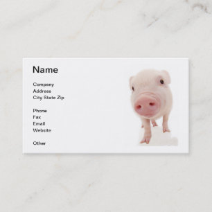 Pink Pig Piglet Business Card