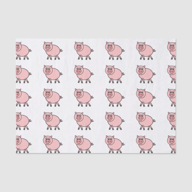Pink Pig Tissue Paper (Front)