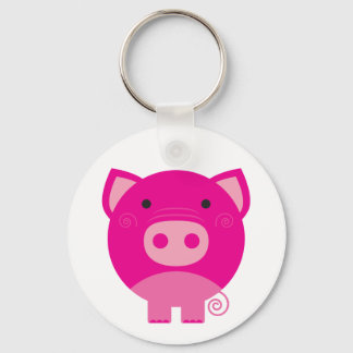 Pink Pig Tshirts and Gifts Keychain