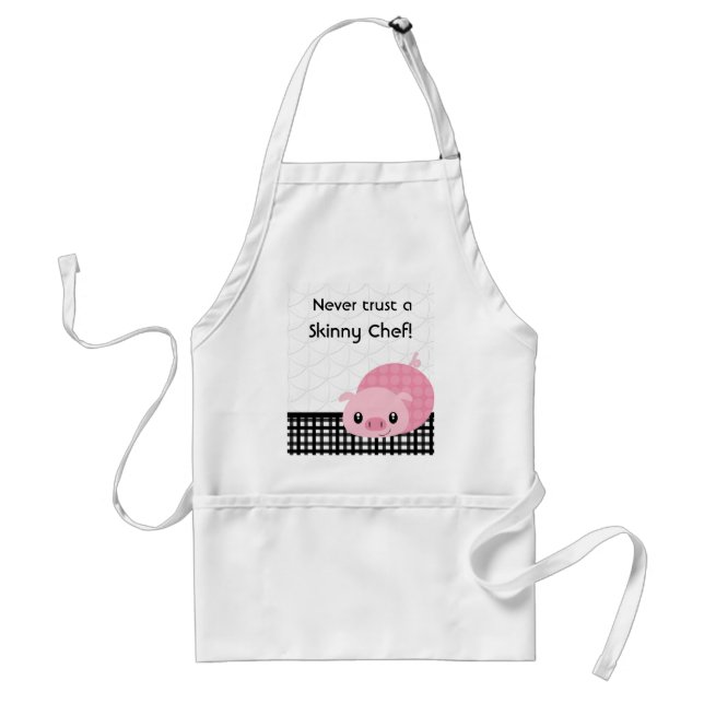 Pink Pig Wisdom Personalized Apron (Front)