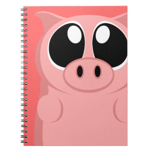 Pink Pig with Big Eyes! Notebook