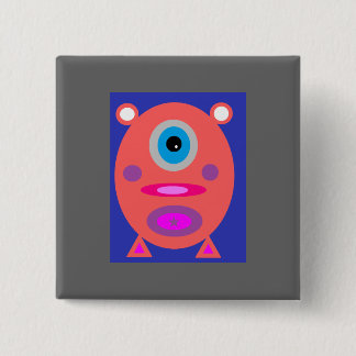 Pink Piggy 2 Inch Square Button