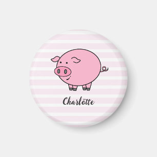 Pink Piggy Design Magnet