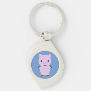 Pink Piggy Keychain