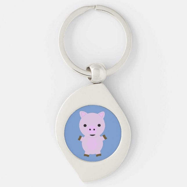 Pink Piggy Keychain (Front)