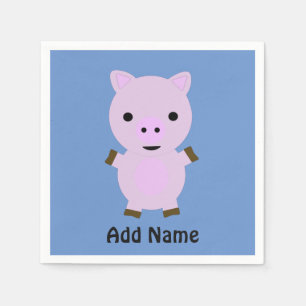 Pink Piggy Napkin
