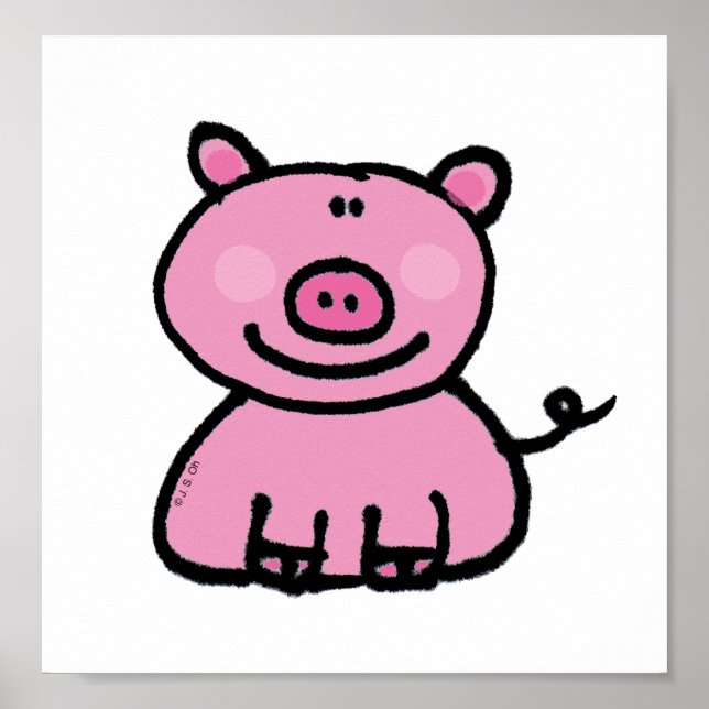 Pink piggy poster (Front)