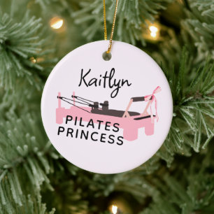Pink Pilates Princess Reformer Ceramic Ornament