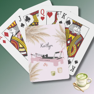 Pink Pilates Princess Reformer & Matcha Playing Cards