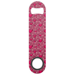 Pink Pile With Hearts Bar Key