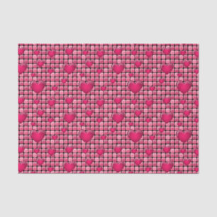 Pink Pile With Hearts Tissue Paper