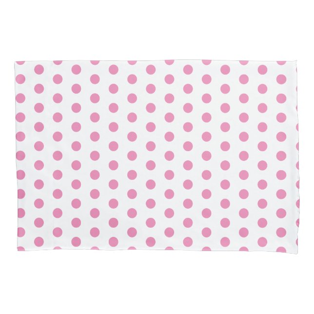 Pink Pillow Case with Dots - Choose Colours (Front)