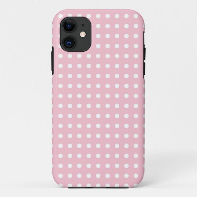 Pink pin polka dots dot girly cute pattern print Case-Mate iPhone case (Back)