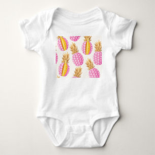 Pink Pineapple: High Detailed Vintage Baby Bodysuit