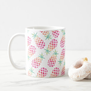 Pink Pineapple watercolour mug