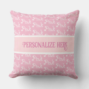 Pink Pink Nursery Throw Pillow
