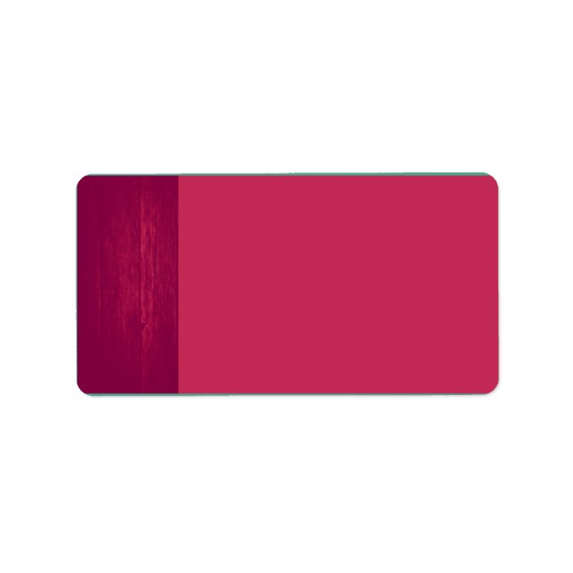 Pink/Pink Wood Grain Wedding Mailing Label (Front)