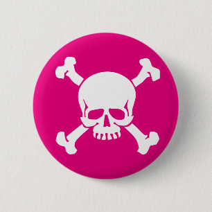 Pink Pirate 2 Inch Round Button