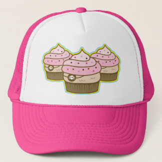 pink pirate cupcakes trucker hat