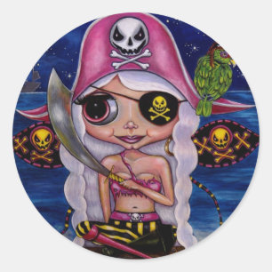 Pink Pirate Fairy Sticker