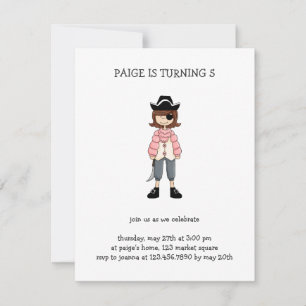 Pink Pirates · Pirate Girl #6 Invitation